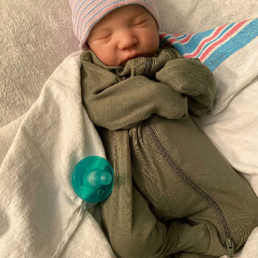 Newborn Reborn Doll Boy 12 inches Real Looking Sleeping Silicone Baby Doll Gifts Judah