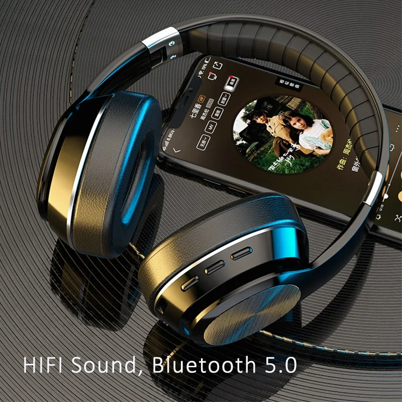 HiFi Wireless Headphones Bluetooth Foldable Headset