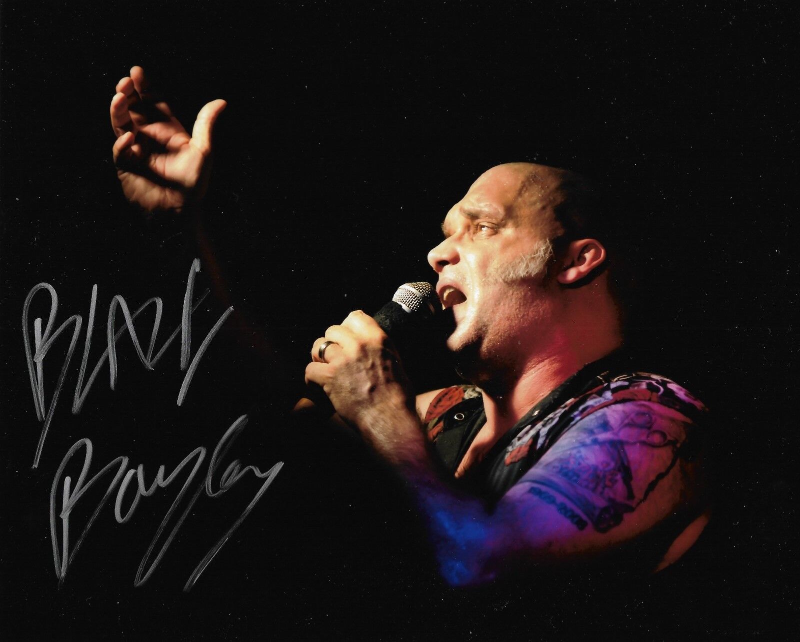 Blaze Bayley of Iron Maiden REAL hand SIGNED 8x10 Photo Poster painting #4 COA Wolfsbane