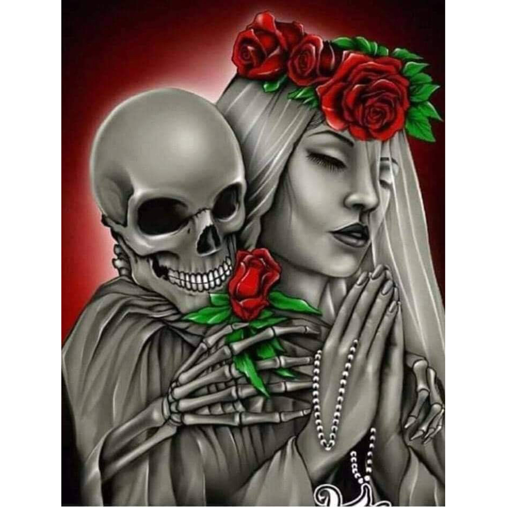 

Skeleton Roses - Round Drill Diamond Painting - 30*40CM, 501 Original