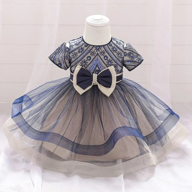 2021 Ceremony Infant 1st Birthday Dress For Baby Girl Clothes Sequin Dress Princess Dresses Party Baptism Clothing 0 1 2 Year