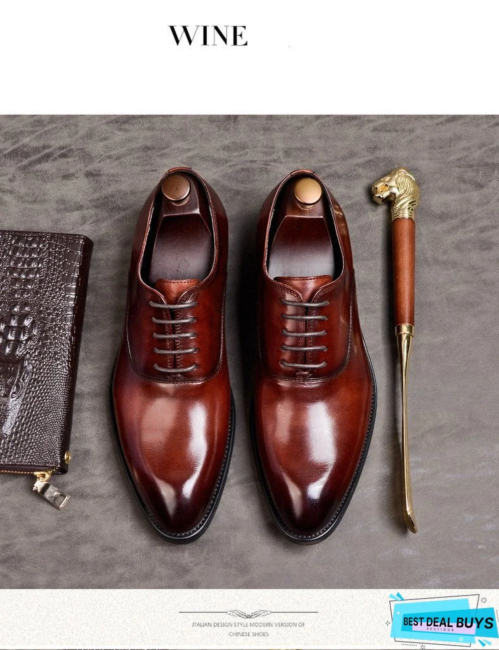 Men Formal Shoes Genuine Leather Italian Designer Shoes