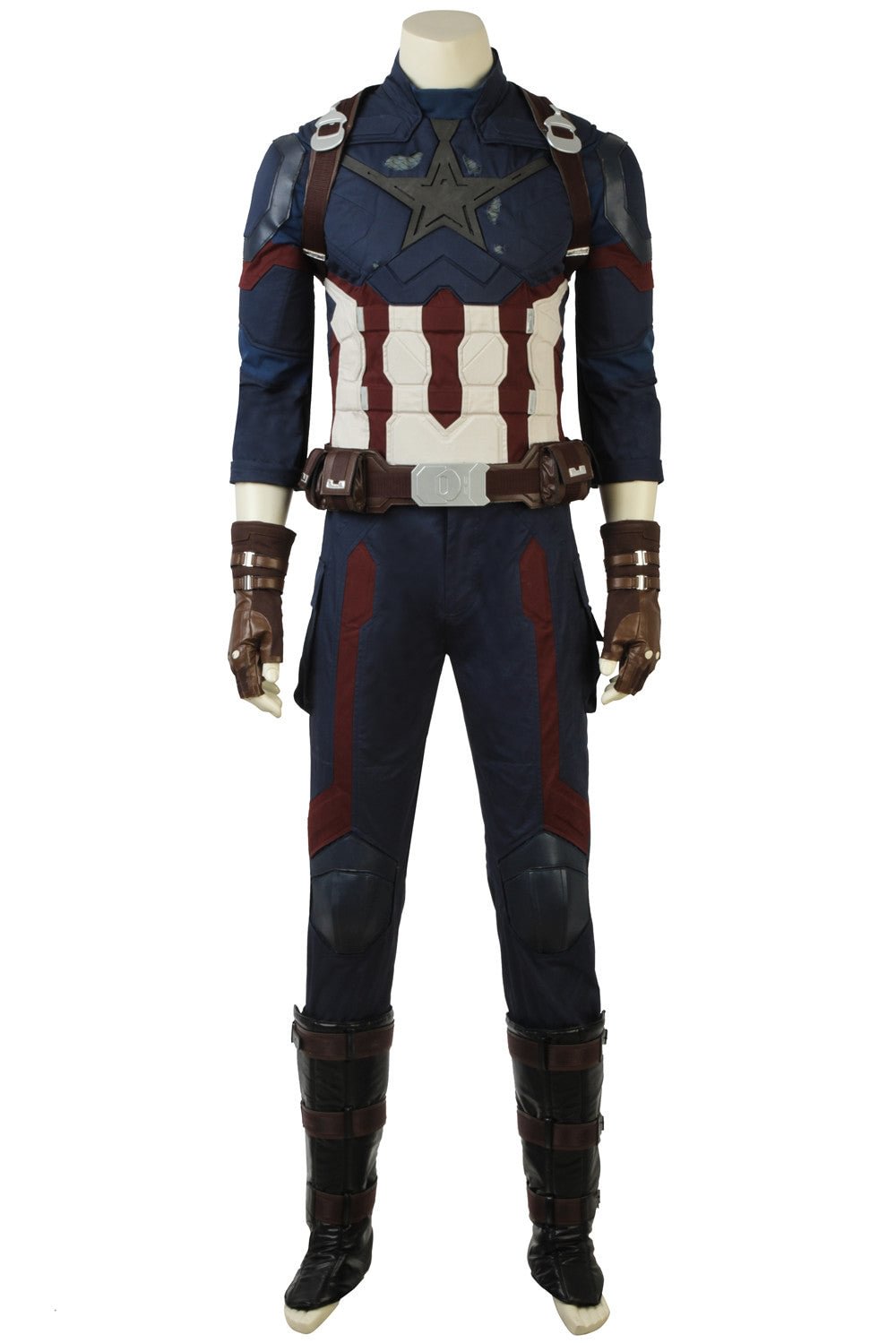 Marvel Avengers 3: Infinity War Captain America Steven Rogers Cosplay Costume
