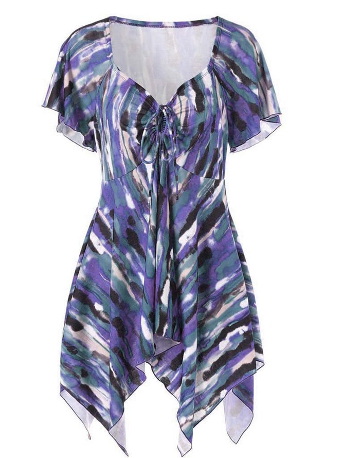 Casual Abstract Pattern Print Dresses
