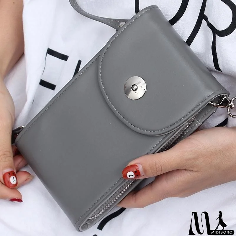 MidiSono - Vintage PU Universal Shoulder Phone Bag