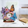 Diamond Painting Acrylic Flower Butterfly Clock Ornament
