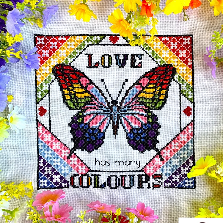 Love Has Many Colours Cross-stitch Chart