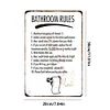6pcs - Bathroom Rules - Vintage Metal Signs(8*12Inch) 
