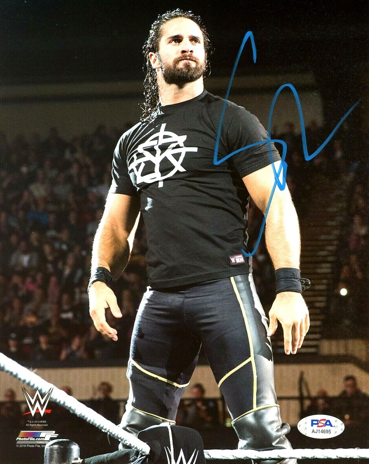 WWE SETH ROLLINS HAND SIGNED AUTOGRAPHED 8X10 Photo Poster painting WITH PROOF AND PSA COA 7