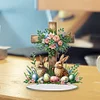 Acrylic 2D Flat Print Easter Cross DIY Desktop Diamond Art Kit for Bedroom Table