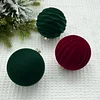 12PCS Velvet 8CM Christmas's Tree Decor Hanging Balls Set