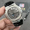 Patek Nautilus 5712G-001 Moonphase Power reserve with Gray Dial Leather strap(40mm) Super Clone