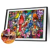 Diamond Painting -DIY Round Drill Stained Glass Bird(50x40cm)