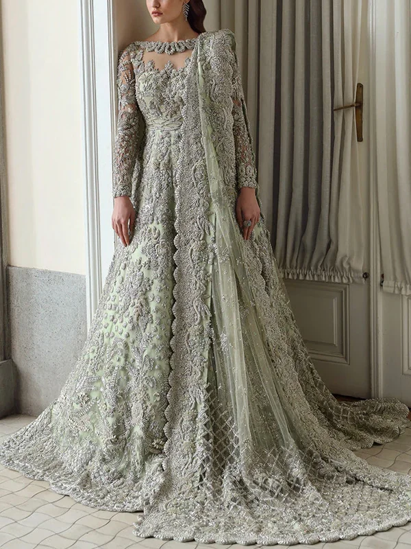 Square Neck Sequin Lace Dress
