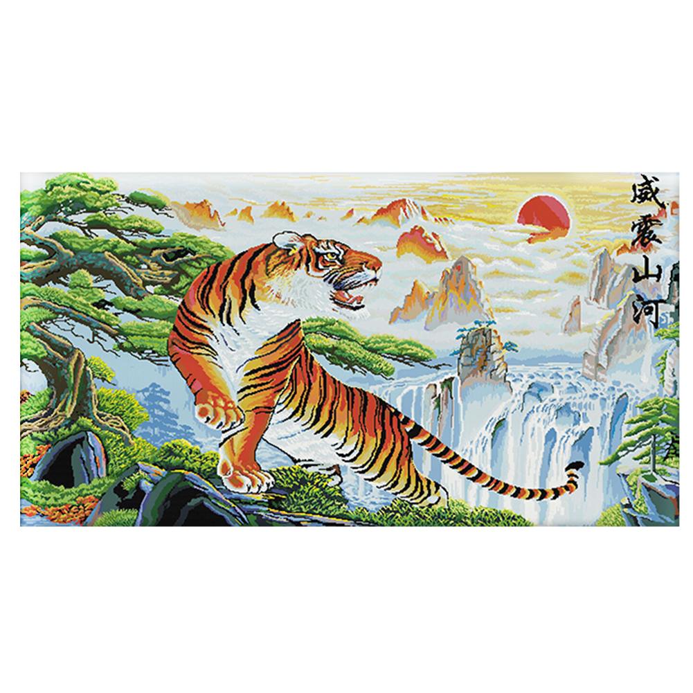 

Megatron Mountain River - 14CT Stamped Cross Stitch - 135*76cm, 501 Original