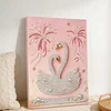 (30x40cm)DIY Pearl Painting Framed Swan Handmade Pearl Material Art Kit Living Room Decor