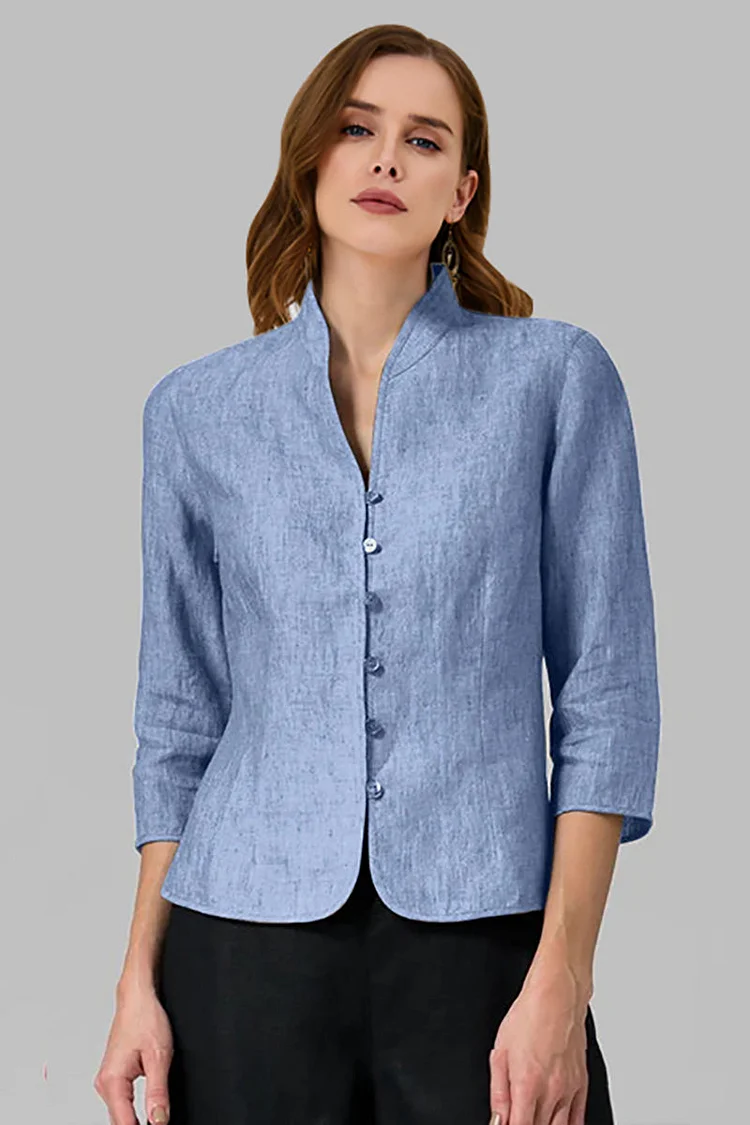 Cotton And Linen Waist Slim Fashion Small Coat