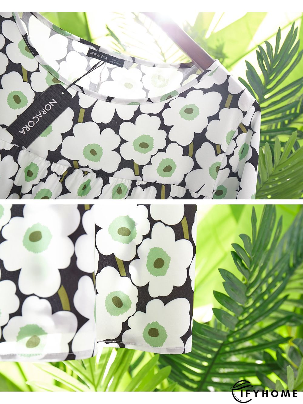 Cotton-Blend Floral Resort Weaving Dress | IFYHOME