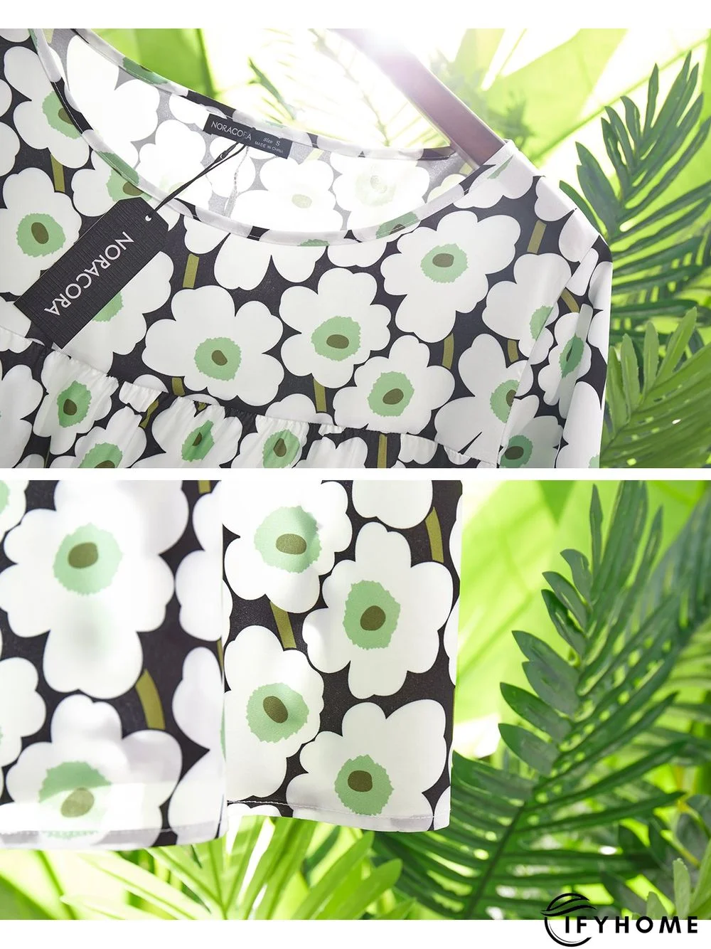 Cotton-Blend Floral Resort Weaving Dress | IFYHOME