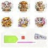 (US Local)6Pcs Acrylic  Animals Diamond Painting Fridge Magnet for Whiteboard