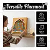 (25x25cm)DIY Pearl Painting Xmas Framed Handmade Pearl Material Art Kit Living Room Decor