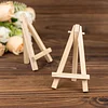 10 Pack | 5" Natural Mini DIY Tabletop Wooden Display Easel Stands, Rustic Place Card Table Number Holders