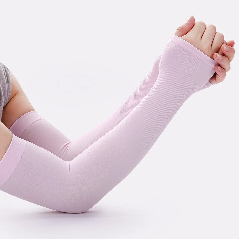 Arm Warmers Women Solid Summer Breathable High Elasticity Thin Sunscreen Womens All-match Outdoor Leisure Simple Trendy Chic New