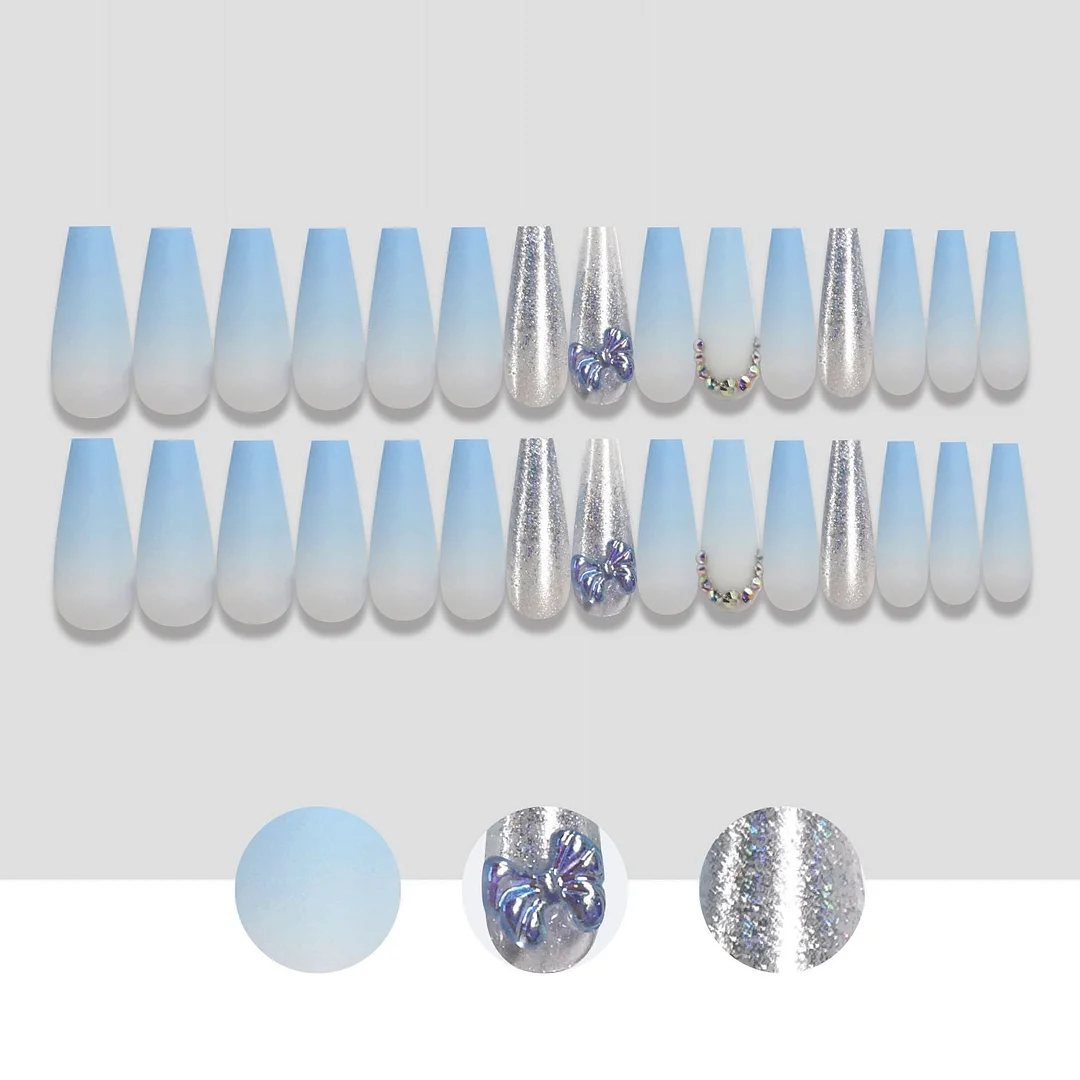 24/30Pcs Pink Leopard Designs False Nails French Long Coffin Artificial Fake Nail Fashion Full Cover Nail Art Tips Press on Nail-Nail Inspo