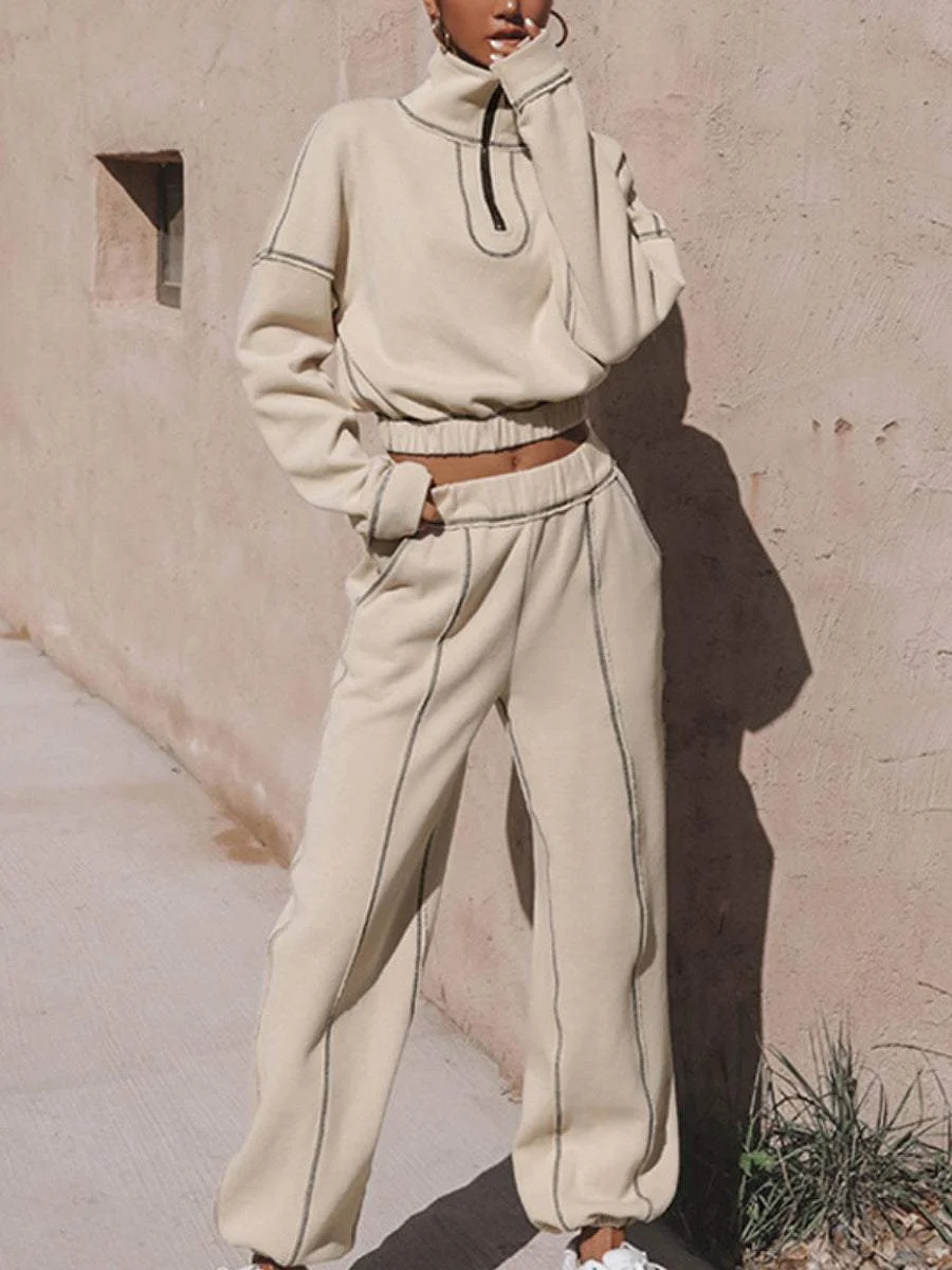Two-piece Sports and Leisure Sweater Suit