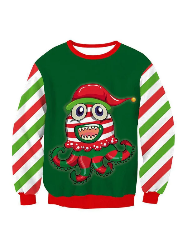 Christmas 4D printed pullover sweatshirt Flusfy