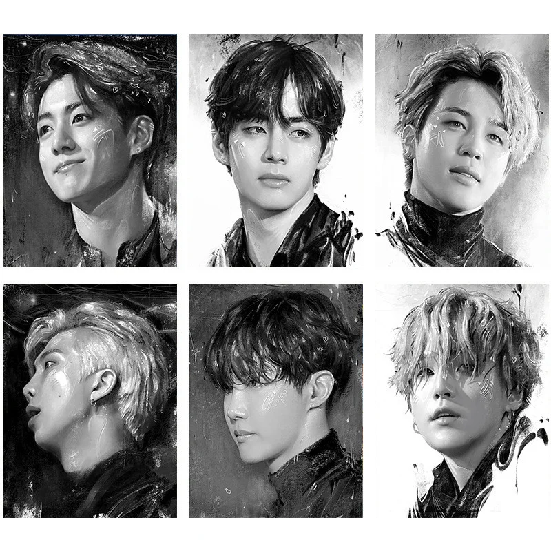 BTS Members Poster Diy Handmade Diamond Painting