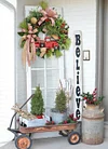 [🌲Christmas Special]🔥Farmhouse Plaid Red Truck Christmas Wreath🏠-mysite-Adracos