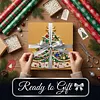 (25x25cm)DIY Pearl Painting Xmas Framed Handmade Pearl Material Art Kit Living Room Decor