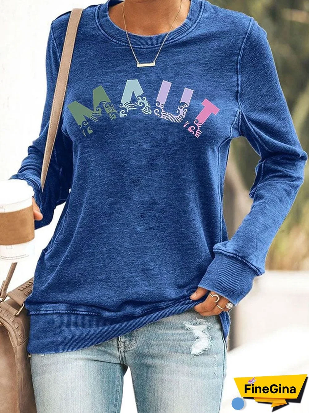 Women's Maui Printed Sweatshirt