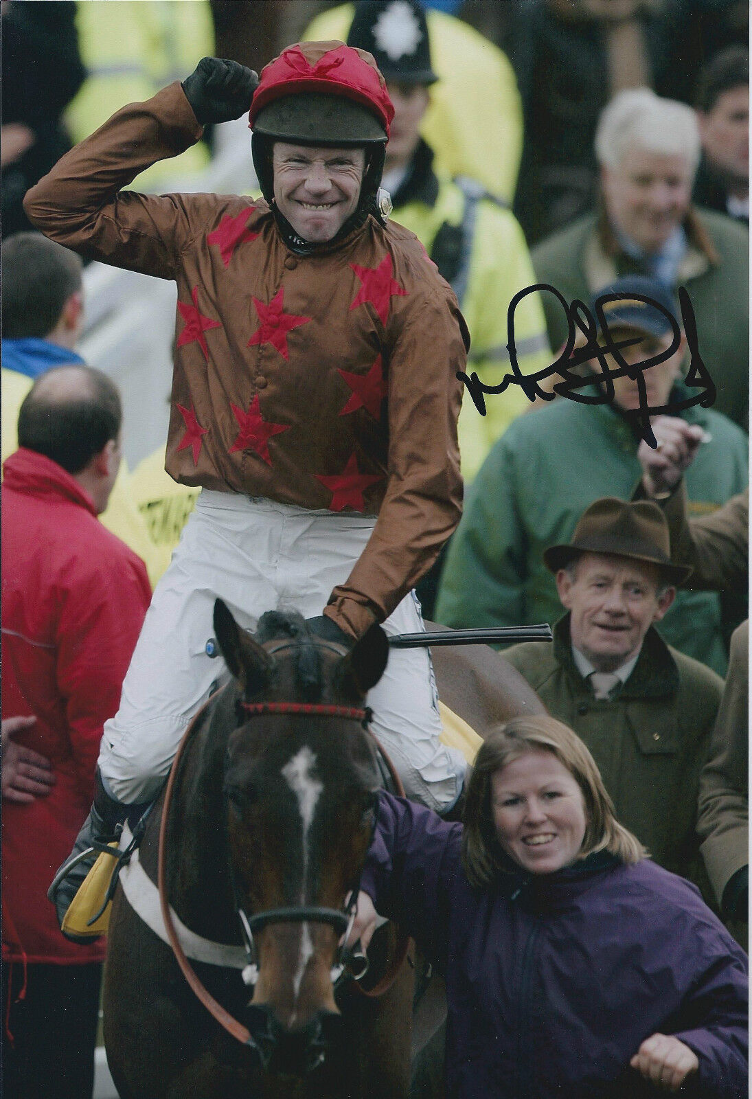 Mick Fitzgerald SIGNED Grand National Jockey Autograph 12x8 Photo Poster painting AFTAL COA RARE