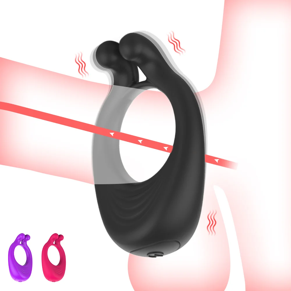 Haoqi Fun's New Silicone Vibration Ring, Male Vibrator, Massage Stick, Sex Toy Manufacturer, Foreign Trade Wholesale