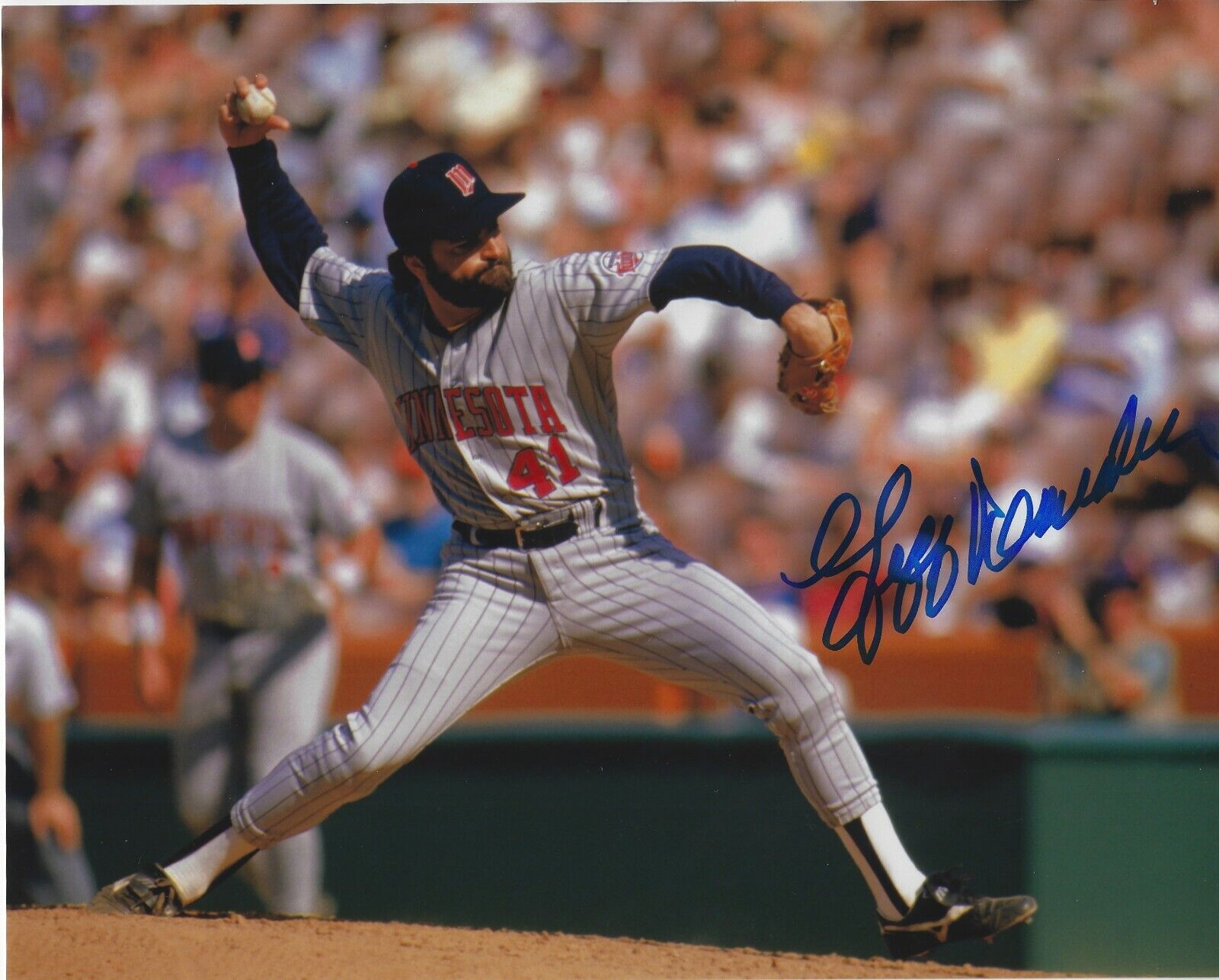 AUTOGRAPHED 8x10 JEFF REARDON Minnstoa Twins Photo Poster painting W/COA