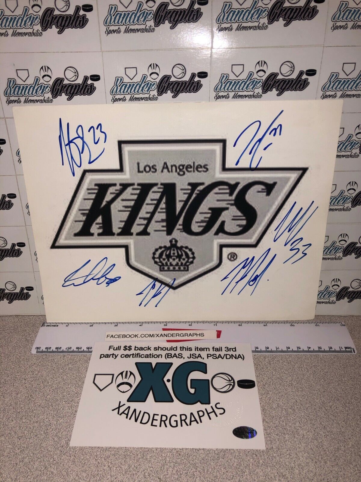 2015 LOS ANGELES KINGS HOCKEY TEAM SIGNED 8X10 Photo Poster paintingGRAPH-COA JEFF CARTER +4