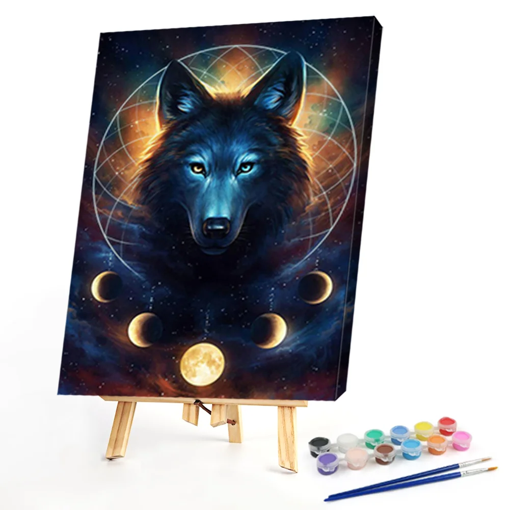 Wolf and Planet - Paint By Numbers(40*50CM)