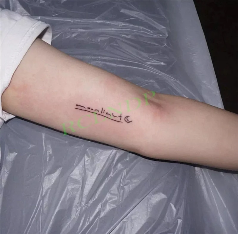 Waterproof Temporary Tattoo Sticker Cute yellow rabbit cartoonTatto Flash Tatoo Fake Tattoos for Kids Men Women