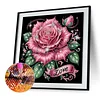 Rosa Rose speziell geformte 5D DIY Teilbohrer Diamanten Punkte Edelsteinkunst-Kits f&uuml;r Erwachsene Anf&auml;nger Wohndekoration Diamanten Gem&auml;lde Edelsteink