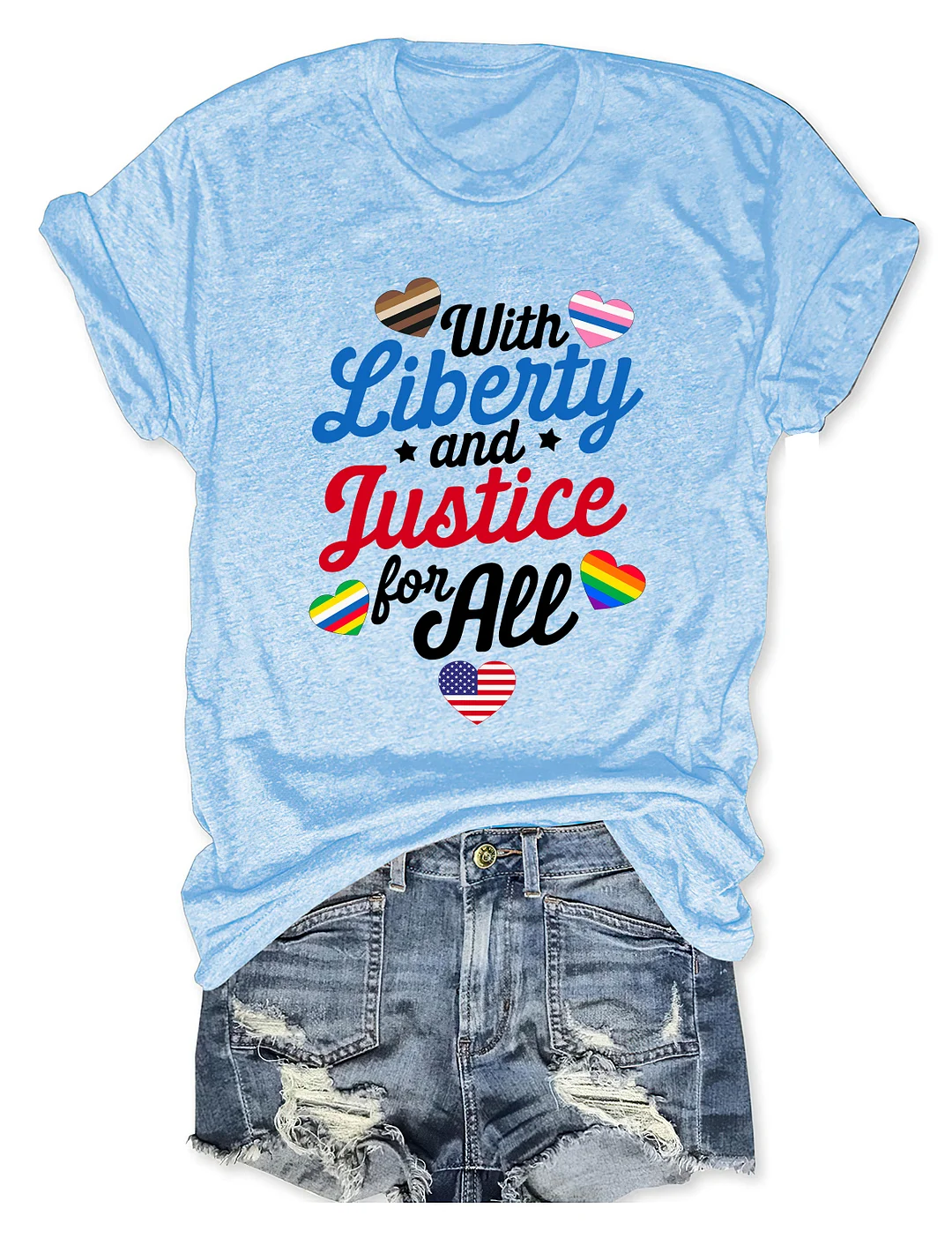  With Liberty And Justice For All T-shirt