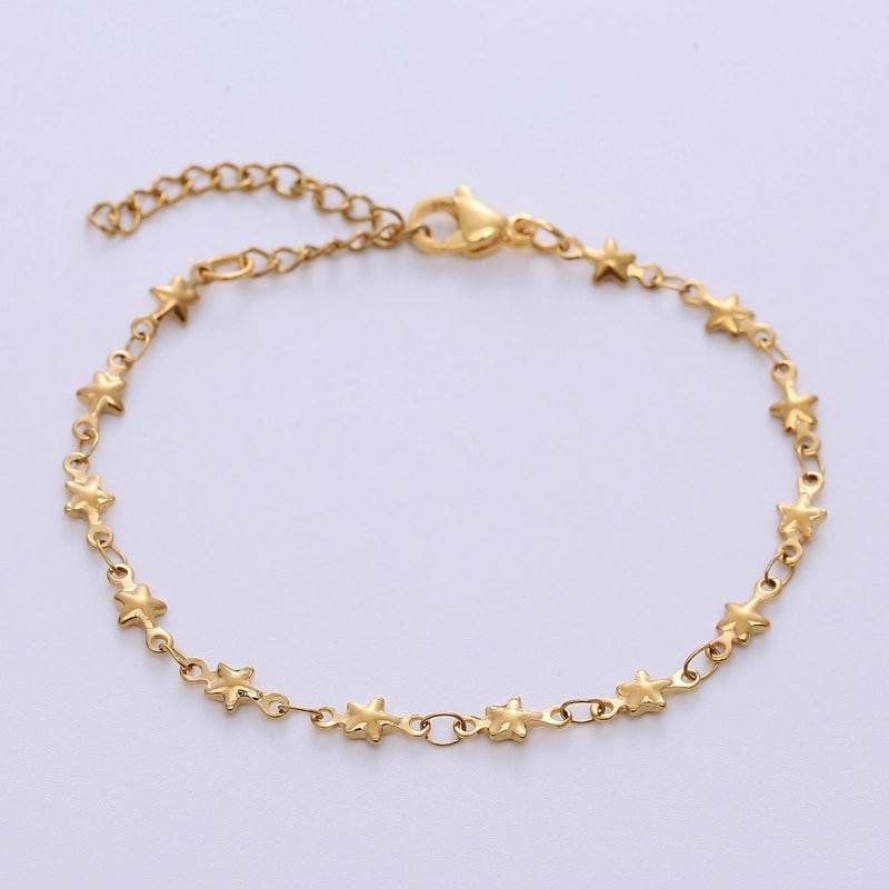 Minimalist Heart Shape Solid Color 304 Stainless Steel Bracelets Necklace