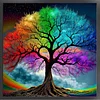 Colorful Tree of Life - 11CT Stamped Cross Stitch - 45*45cm
