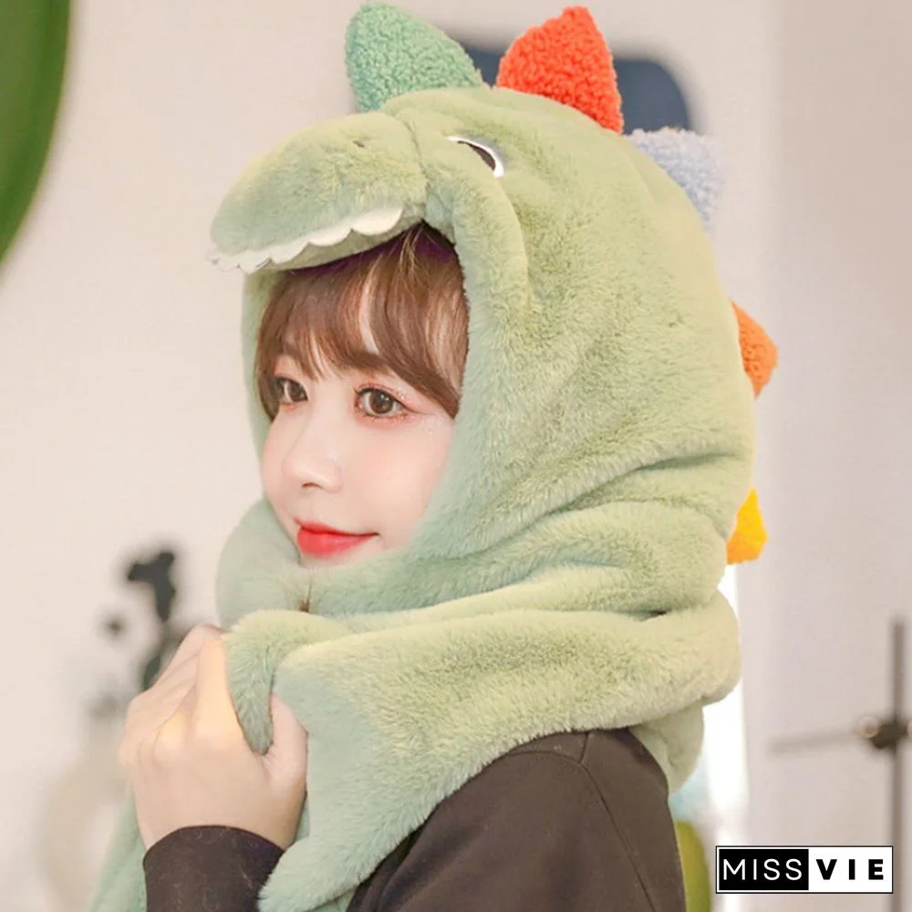 Dinosaur Hat Scarf Gloves Warmer