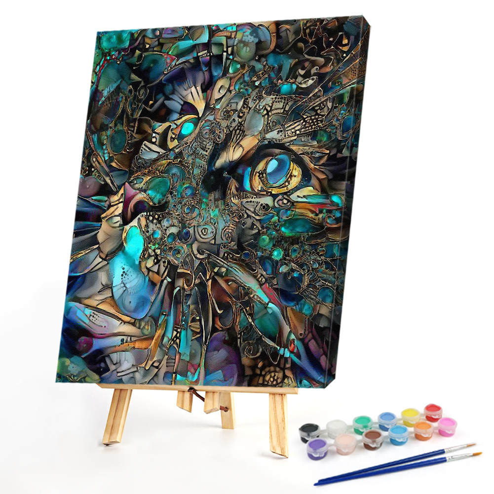 

40*50CM - Paint By Numbers - Blue Cat, 501 Original