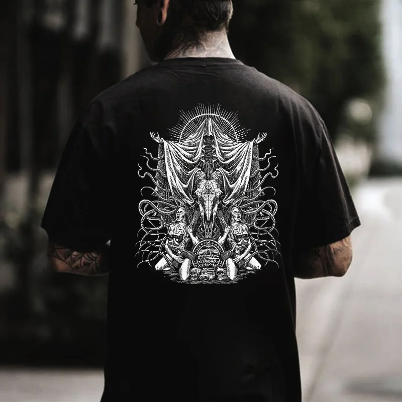 Death Ritual Printed Men's T-shirt -  