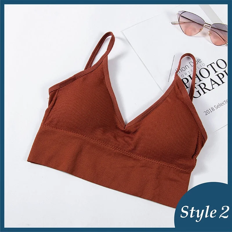 Women Crop Top Female Tube Top Seamless Underwear Cropped Bra Backless Intimates Sexy Lingerie Sports Padded Bralettes Tube Tops