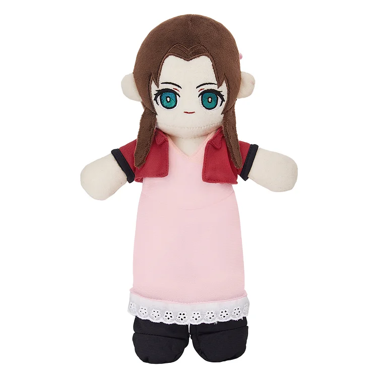 Final Fantasy VII Remake Aerith Cosplay Plush Toys Cartoon Soft Stuffed Dolls Mascot Birthday Xmas Gift