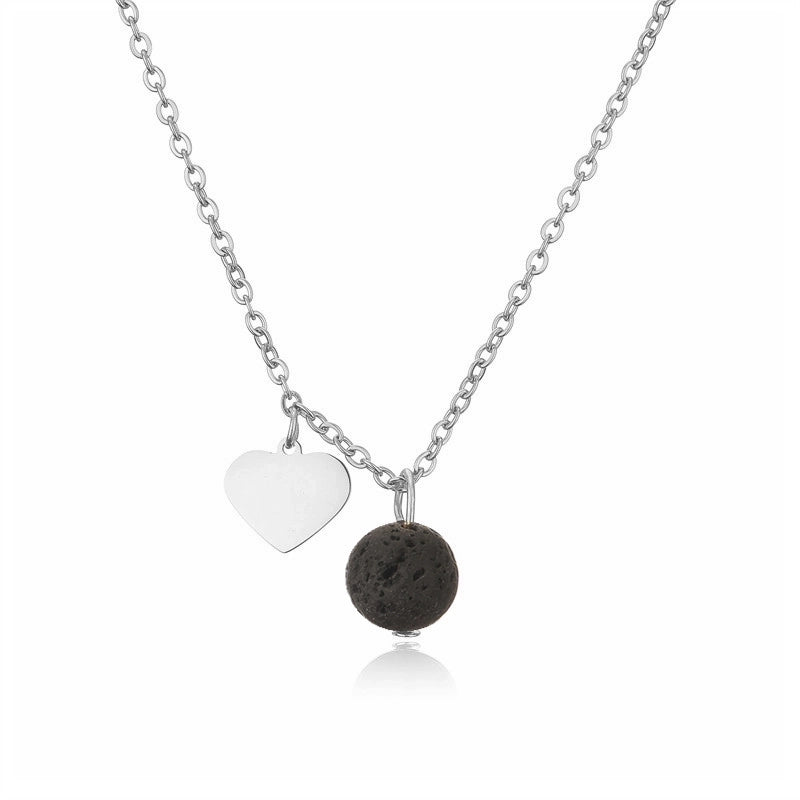 Casual Minimalist Heart Shape 304 Stainless Steel Gold Plated Plating Inlay Pendant Necklace